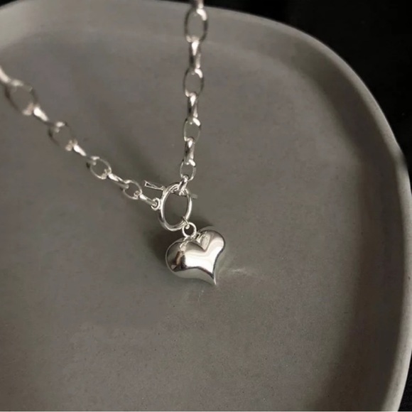 “18” 925 STERLING SILVER LOVE HEART NECKLACE, NICE NECKLACE, CUTE NECKLACE - Picture 4 of 5